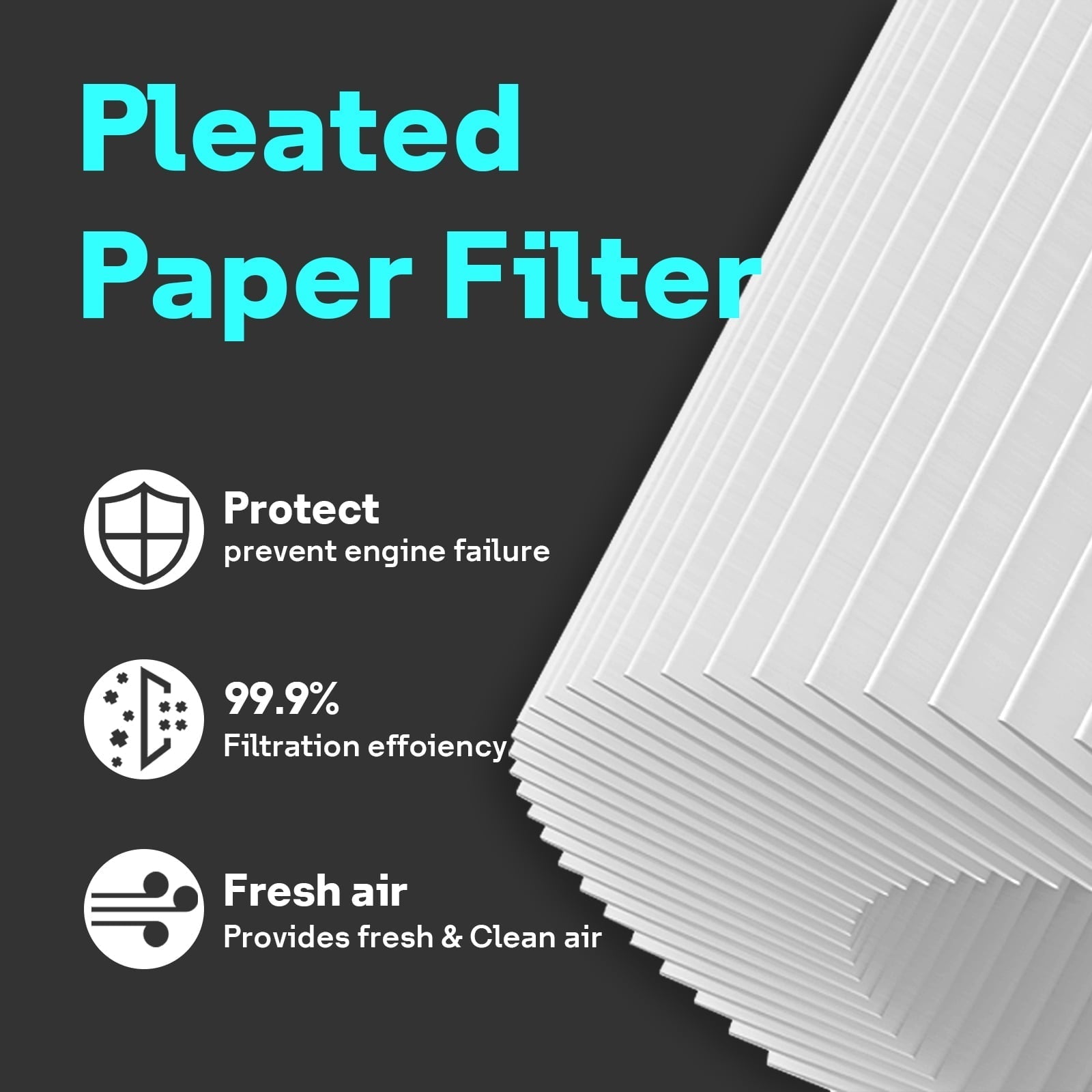593260 Lawn Mower Air Filter 4 PACK for Briggs and Stratton 550ex 675exi 725exi Series Engines Model and More, 798452 Air Cleaner Cartridge Filter for Troy Bilt TB110 TB200 TB230 Lawnmower and More
