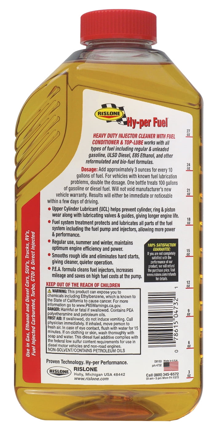 Rislone Hy-per Fuel Fuel Injector Cleaner Heavy Duty, 32 oz